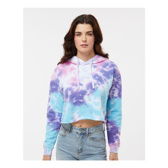 Women Tie Dye Cropped Hoodies Sweatshirts Thumbnail